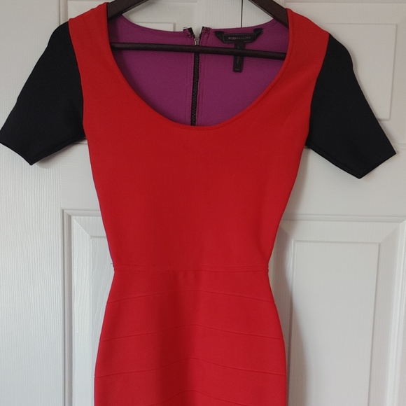 Bcbg MaxAzria Colorblock Bodycon Dress: Fits Xs-Small - Picture 1 of 4
